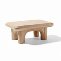 Table basse en bois de hêtre couleur beige dimensions 100 x 60 x 40cm